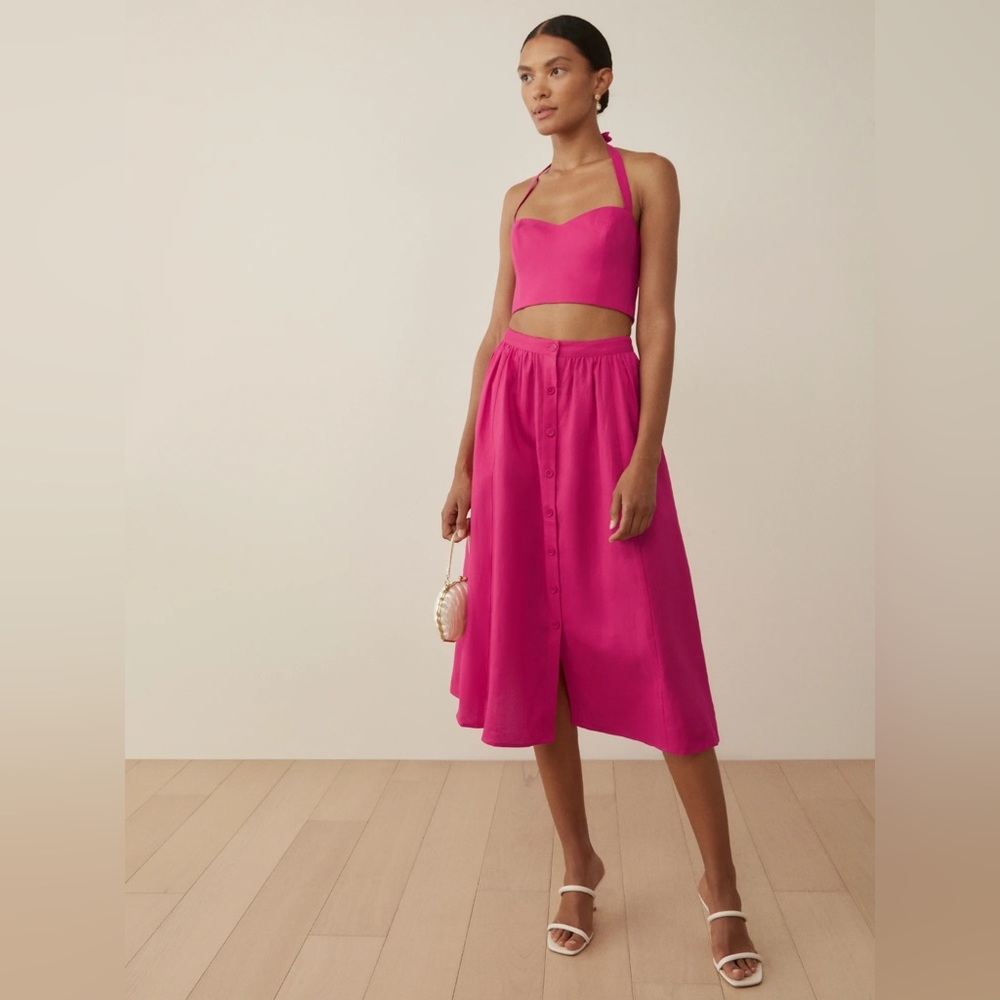 Reformation Orzo corvette  linen two piece set